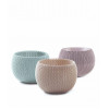 KETER Set di vasi Cozies Trio lilla/beige/azzurro
