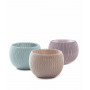 KETER Set di vasi Cozies Trio lilla/beige/azzurro