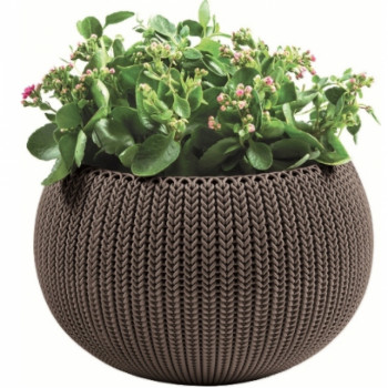 KETER Vaso Cozy M con set sospensione marrone