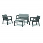 KETER set da giardino Emily patio set con cuscini grigio/grigio chiaro