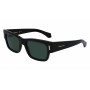Ferragamo uomo SF2011S-001 occhiali da sole rettangolari, montatura nera, lenti grigie, 53mm