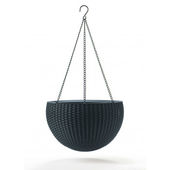 KETER Vaso sfera sospesa fioriera grigio