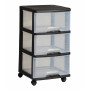 CURVER sistema a 3 cassetti 20L sistema a cassetti 37x39x61cm nero/trasparente