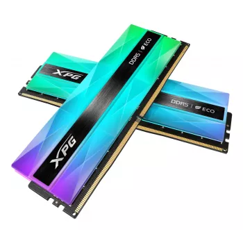 DIMM 32 GB DDR5-6400 (2x 16 GB) Dual-Kit, memoria RAM argento, AX5U6400C3216G-DCLANRSG, Lancer Neon RGB, INTEL XMP, AMD EXPO