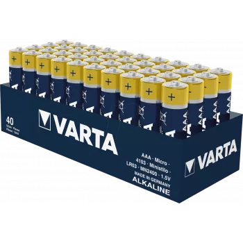 Batteria alcalina monouso AAA Varta Longlife Power 1,5 V, confezione da 40