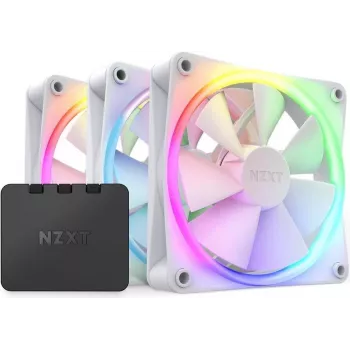 NZXT F120 RGB 120mm ARGB Reverse Blade Triple Pack - bianco