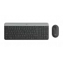 LOGITECH tastiera e mouse wireless combo sottile Mk470 - grafite Qwerty ceco