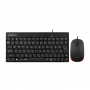 Perixx PERIDUO-212 DE, set tastiera e mouse Mini-USB, nero