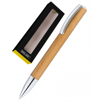 ONLINE 36122 Vision Nature Maple – penna a sfera girevole, M, ricarica nera, confezione regalo
