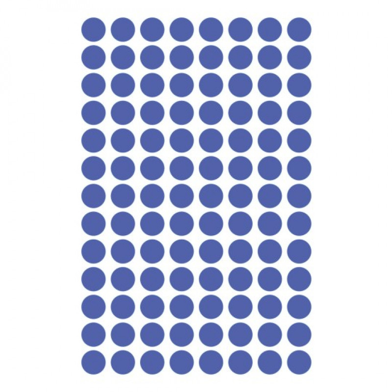 Avery Zweckform 3591 - punti adesivi rimovibili, Ø 8 mm, blu, 416 pz.