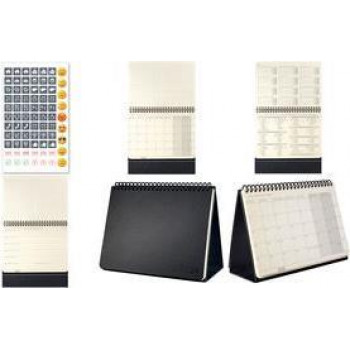 SIGEL Conceptum C2481 Calendario mensile da tavolo 2024, nero, 144 pagine