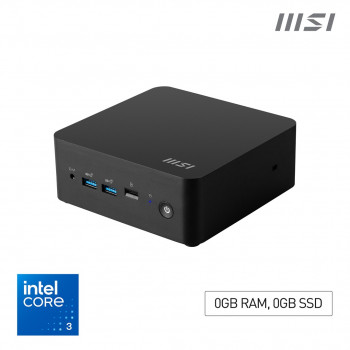 MSI Cubi NUC 1MG-014BEU Barebone, Core 3 100U, Wi-Fi 6E, senza RAM/unità/OS